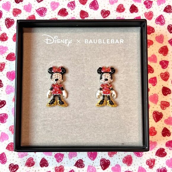 Minnie Rhinestone Dangle Earrings DISNEYxBaublebar - Picture 1 of 3